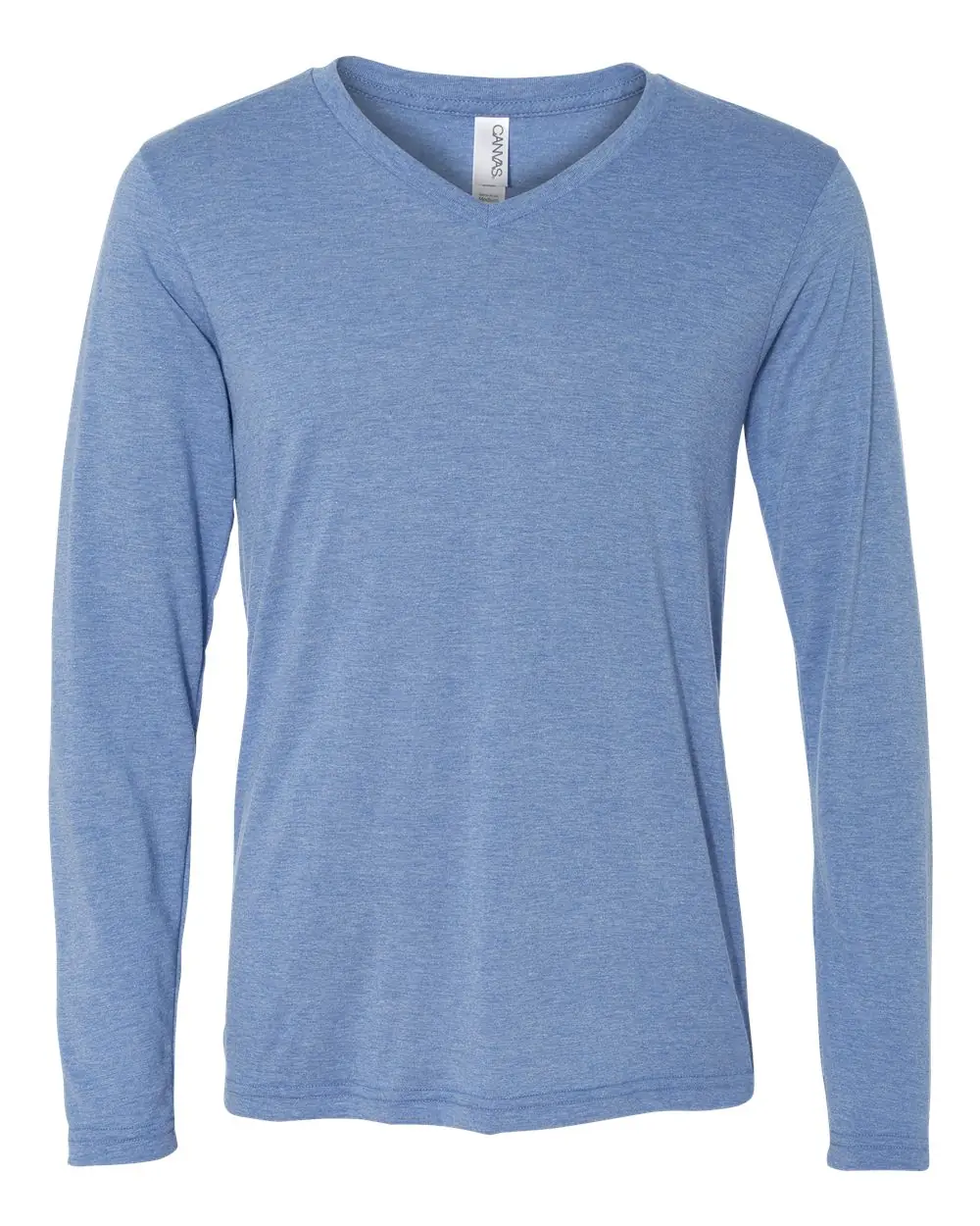 Bayside Women's USA-Made Soft Thermal Hooded T-Shirt in Blue Triblend