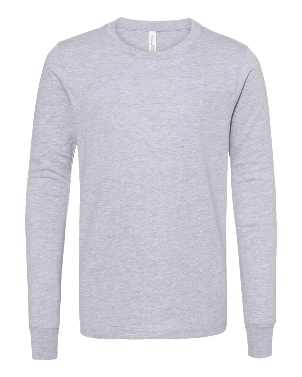 Bella + Canvas Youth Heather CVC Long Sleeve Tee in Athletic Heather