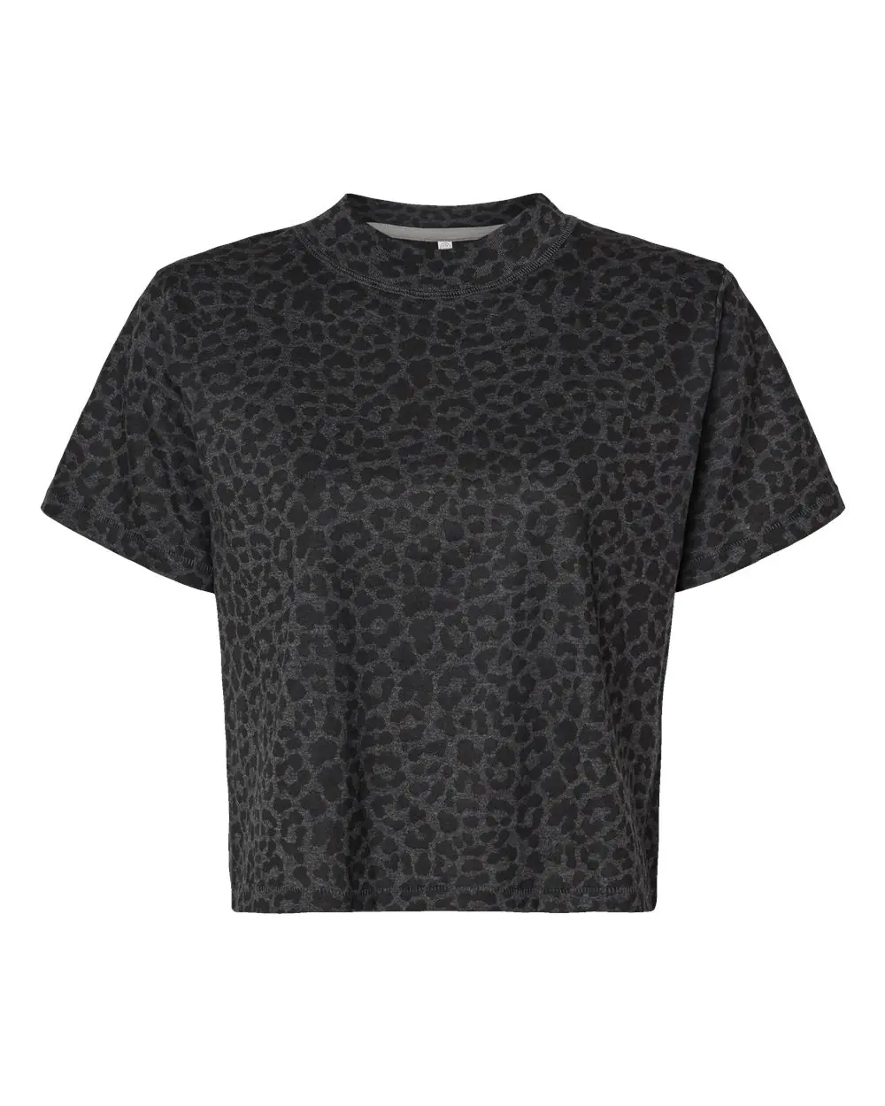 LAT Women's Boxy Tee in Black Leopard