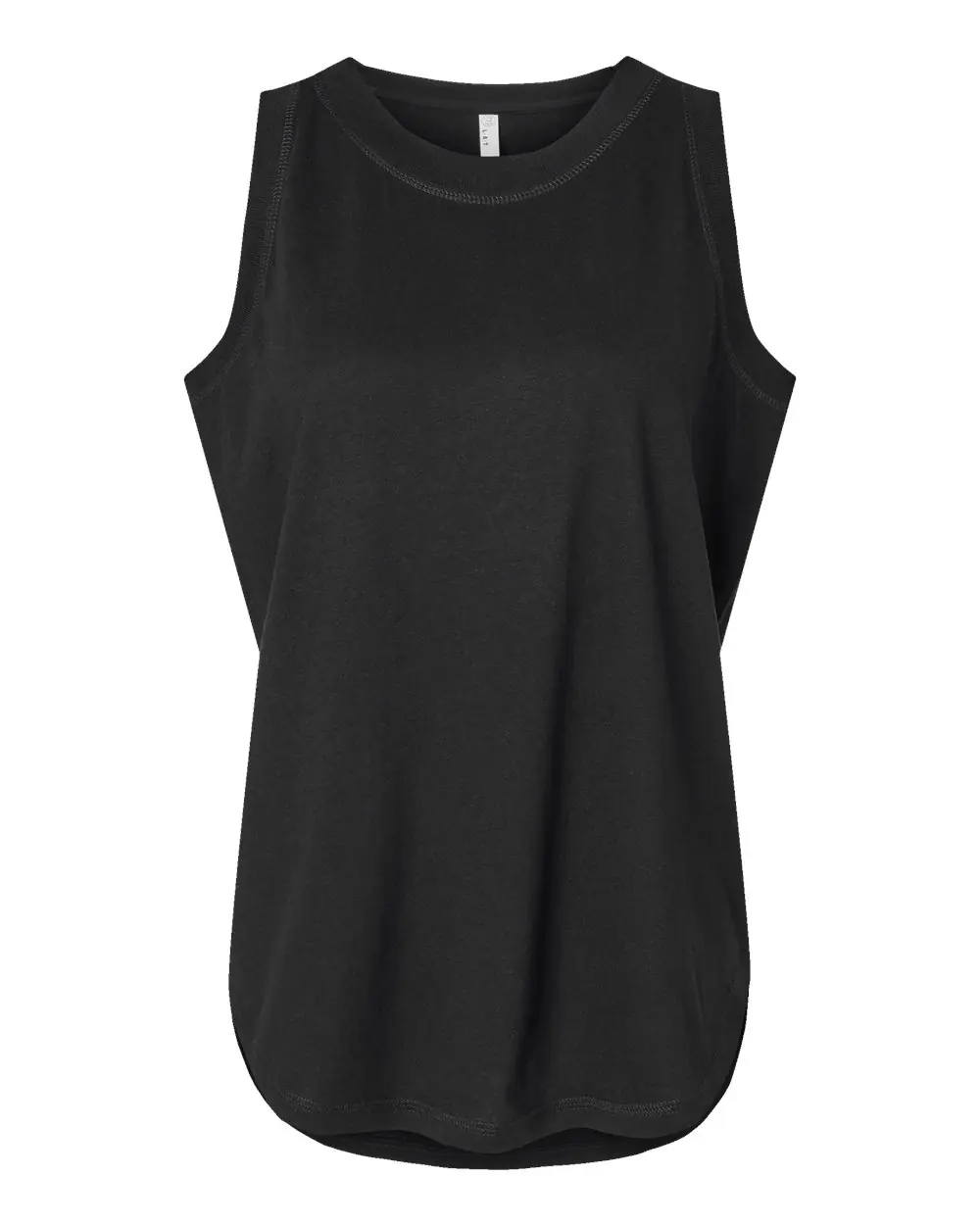 LAT Women's Relaxed Fine Jersey Tank in Black