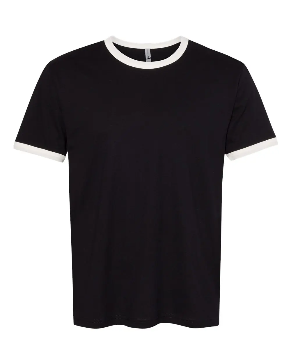 Next Level Apparel Unisex Cotton Ringer T-Shirt in Black/ Natural