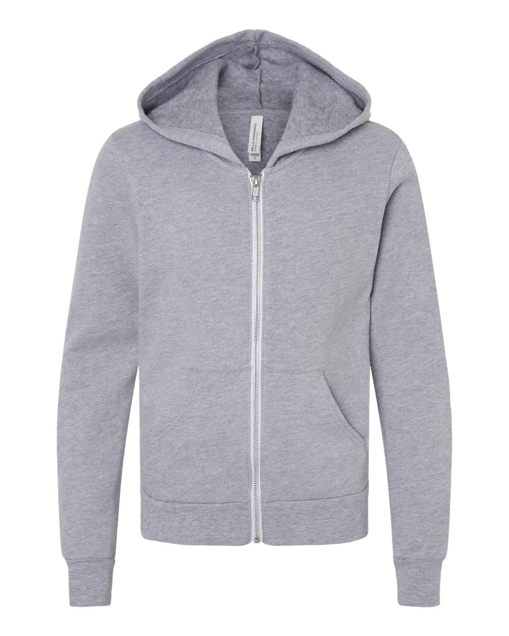 Bella + Canvas Youth Sponge Fleece Full-Zip Hoodie Sweatshirt