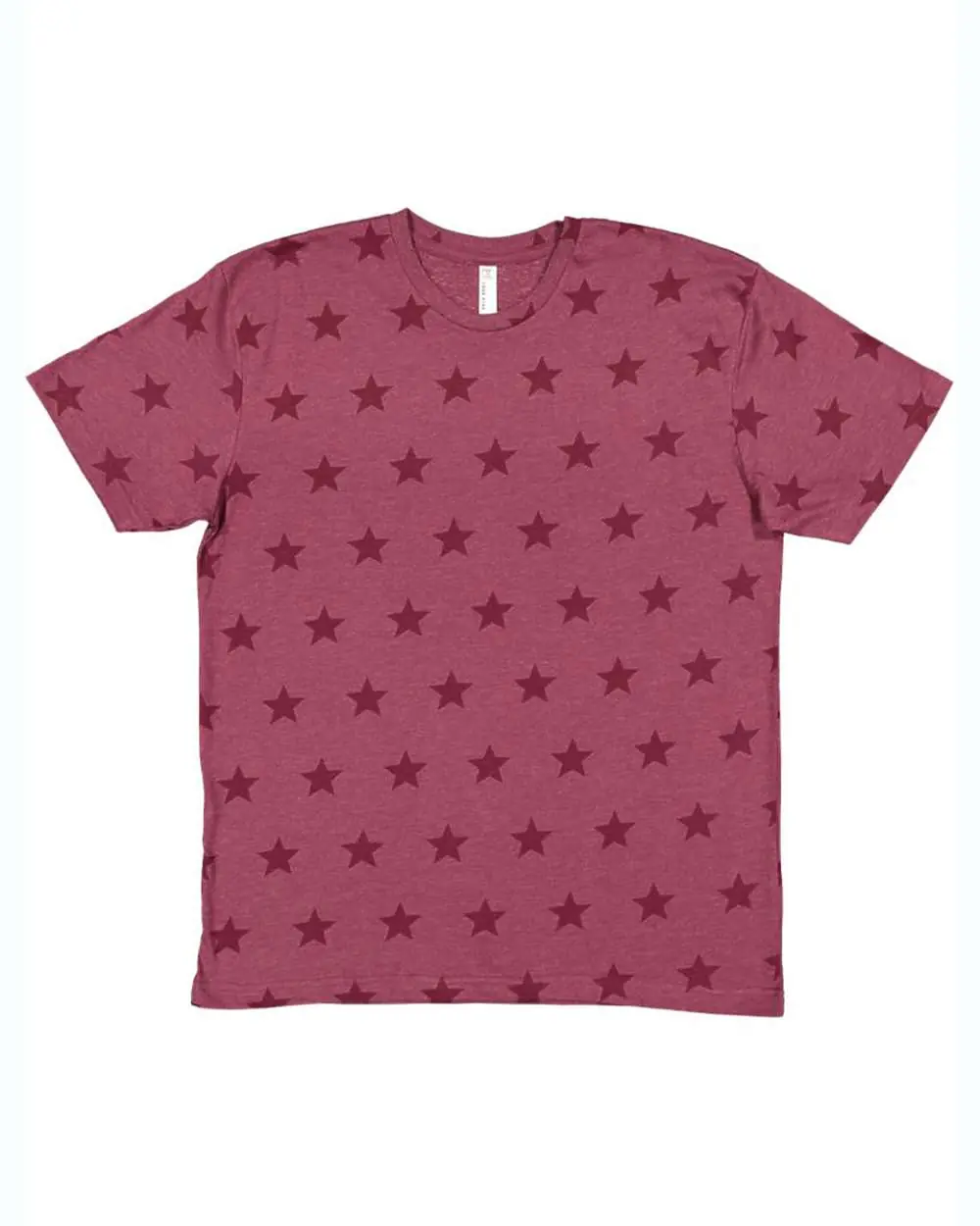Code Five Men's Star Print Tee in Burgundy Star