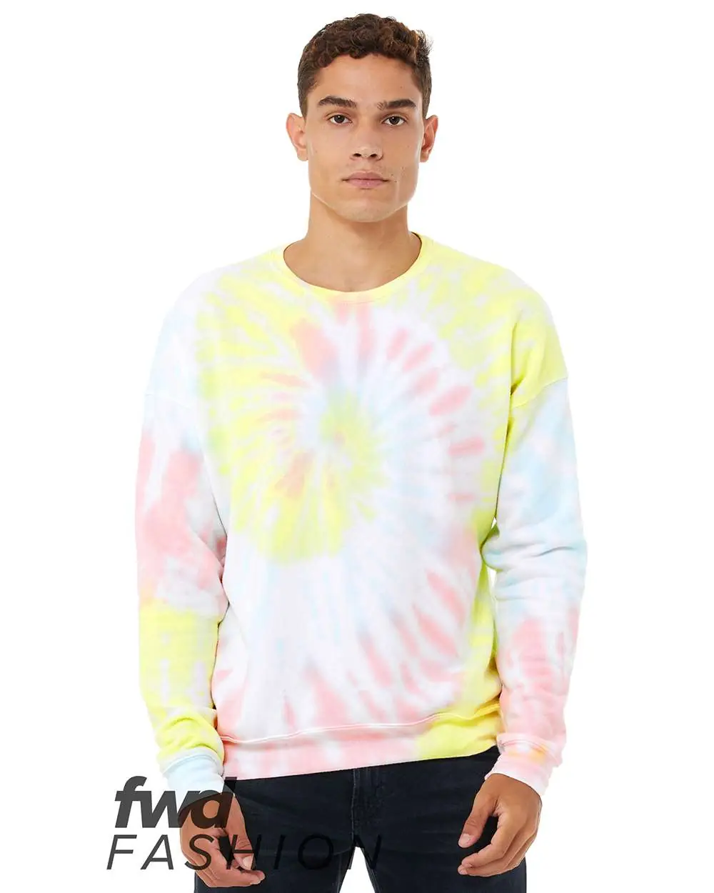 Bella + Canvas Unisex FWD Fashion Tie-Dyed Crewneck Sweatshirt