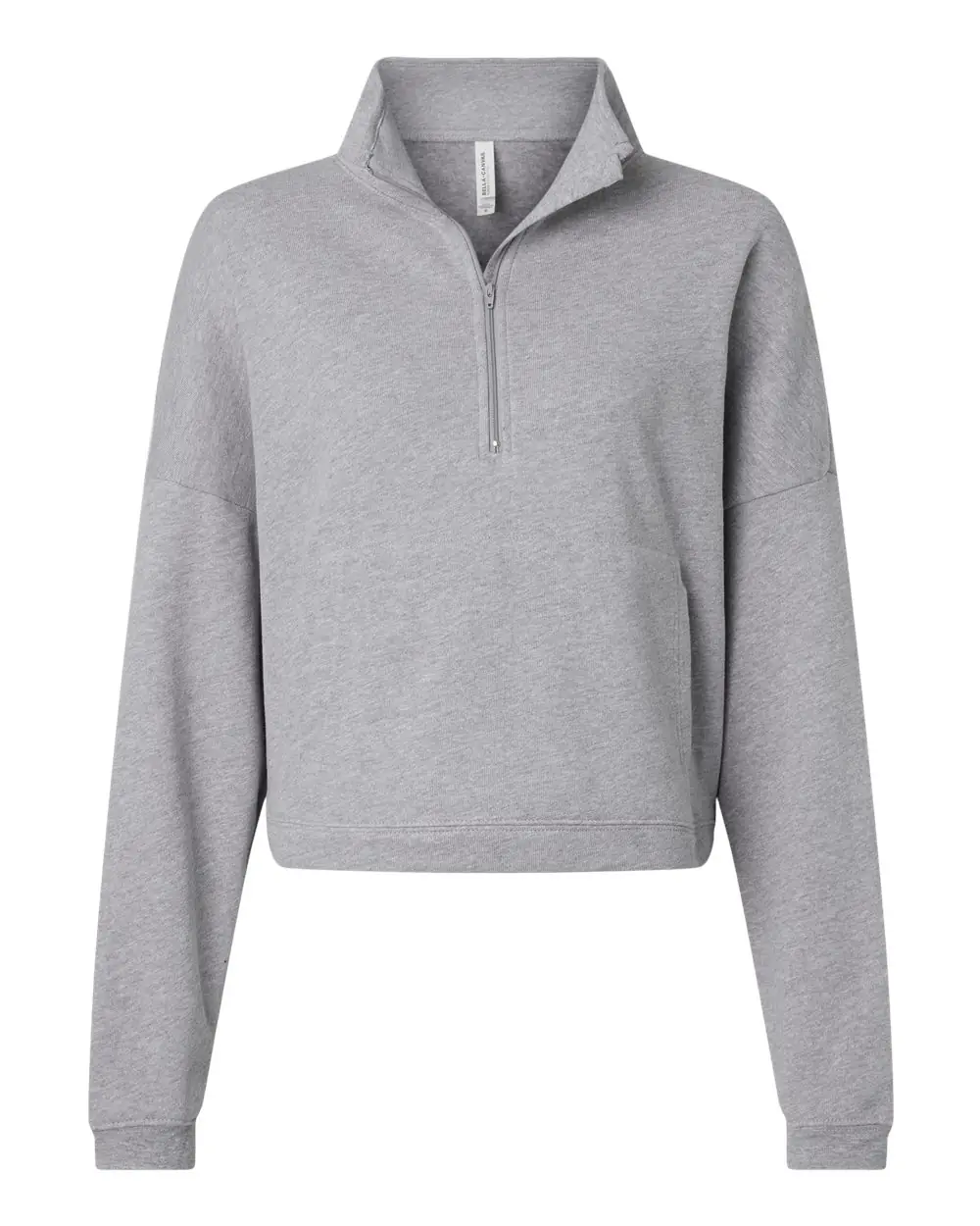 Bella + Canvas Women’s Sponge Fleece Half Zip Pullover in Athletic Heather