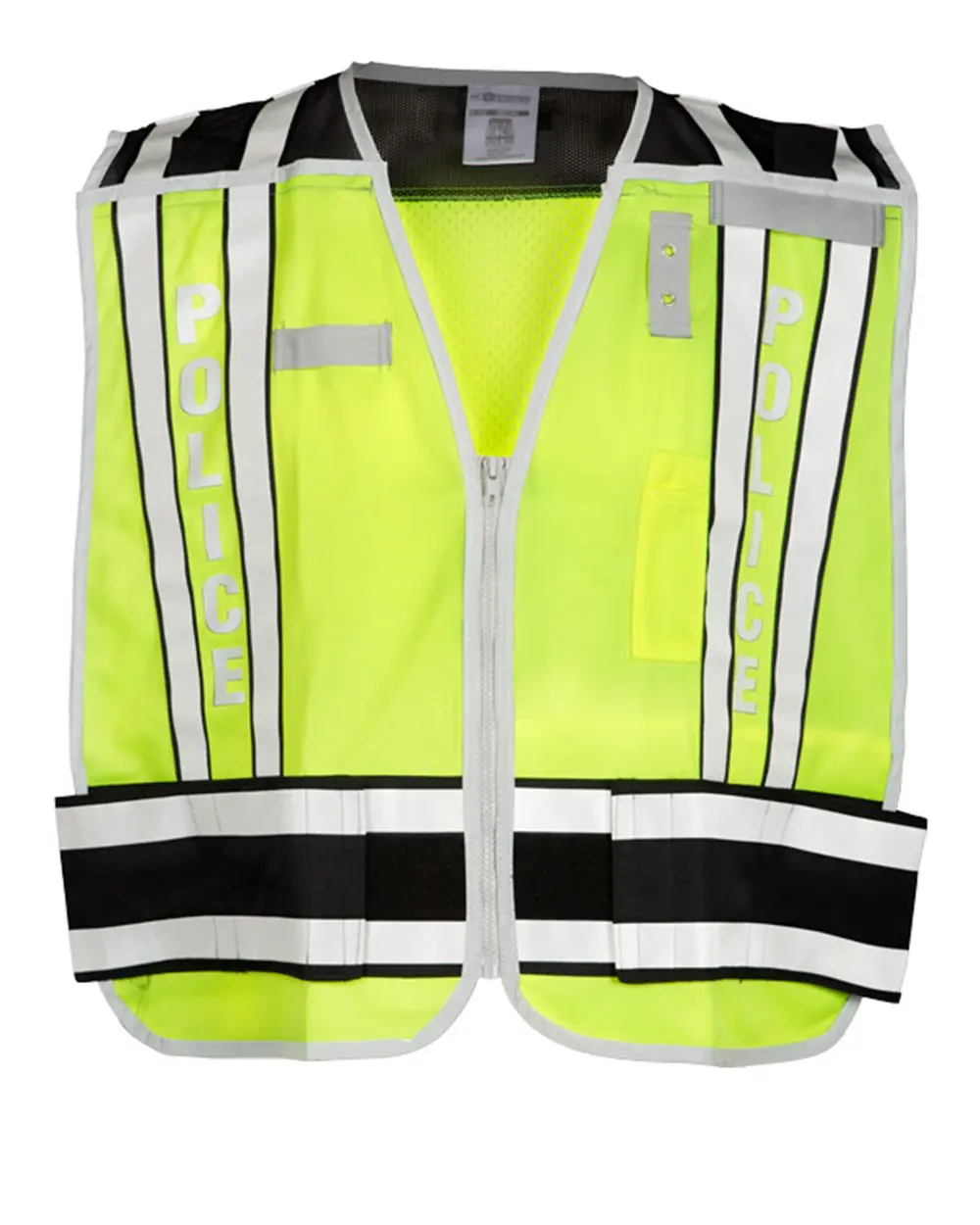 Kishigo Unisex Police Vest in Lime/ Black