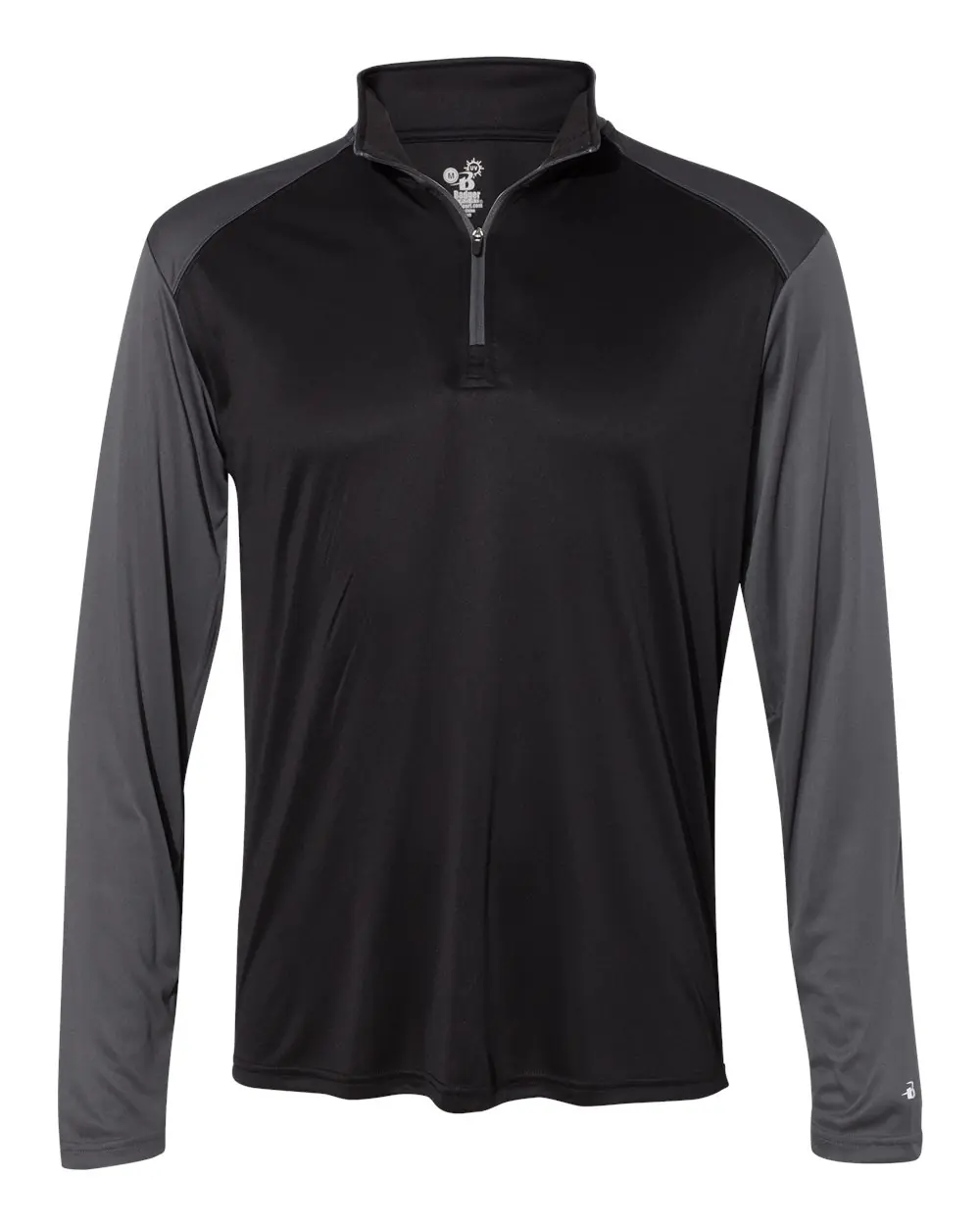 Badger Men's Ultimate SoftLock™ Sport Quarter-Zip Pullover in Black/ Graphite