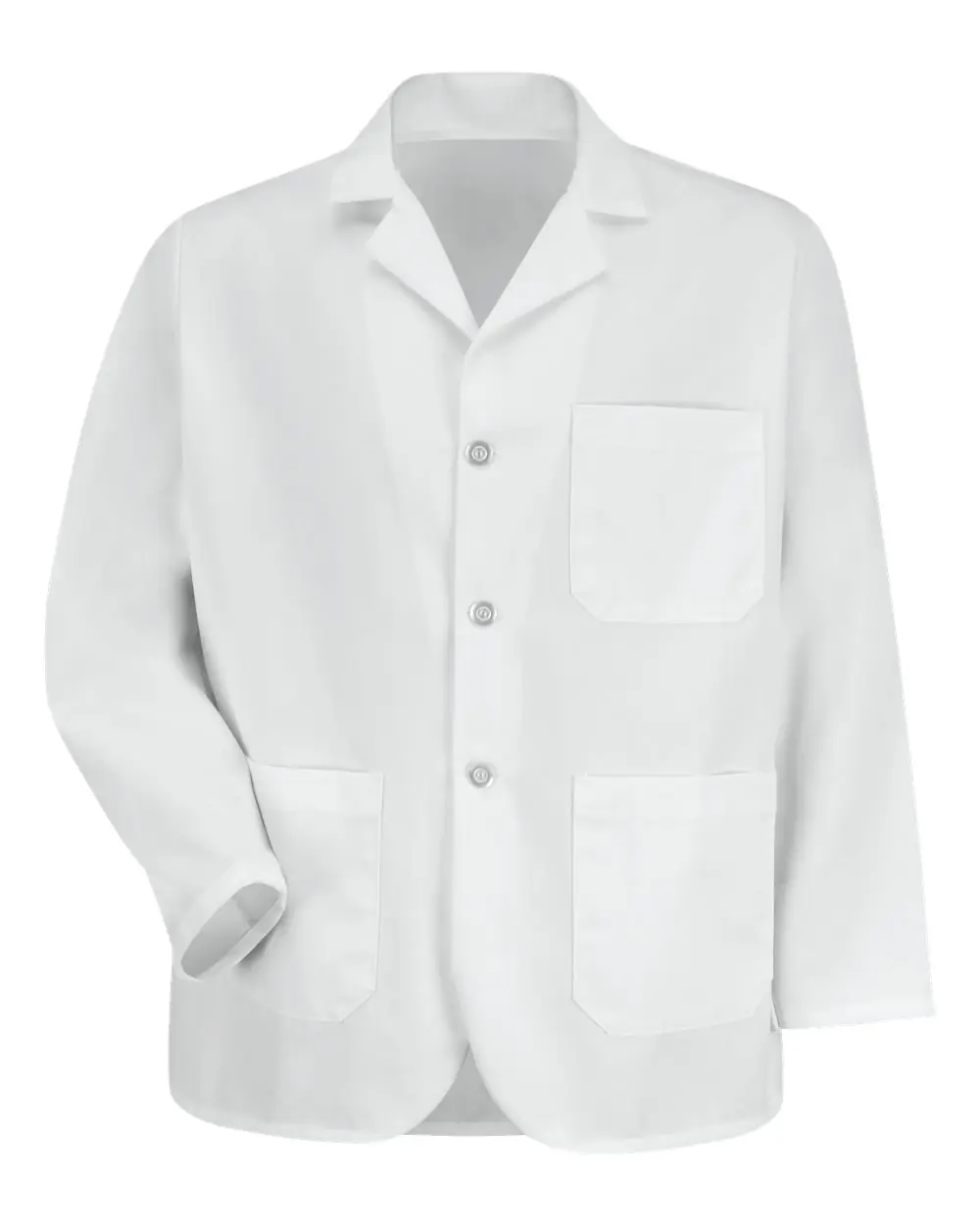Red Kap Unisex North Collar Lapel Counter Coat in White