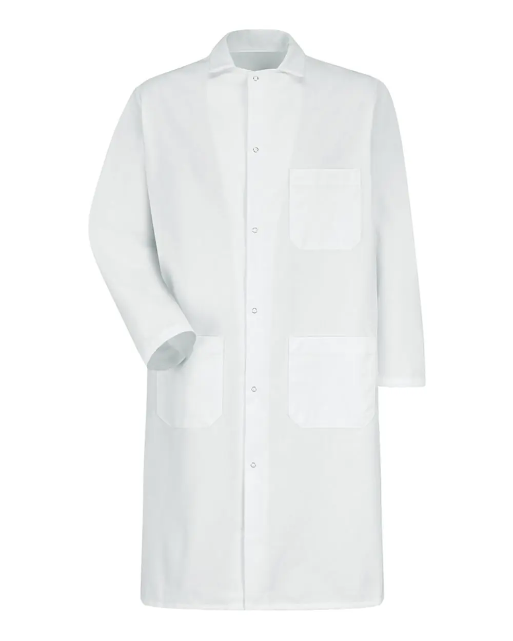 Red Kap Unisex Gripper - Front Butcher Frock - Exterior Chest Pocket in White