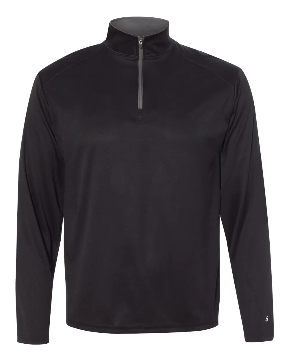 Badger Men's B-Core Quarter-Zip Pullover in Black/ Graphite