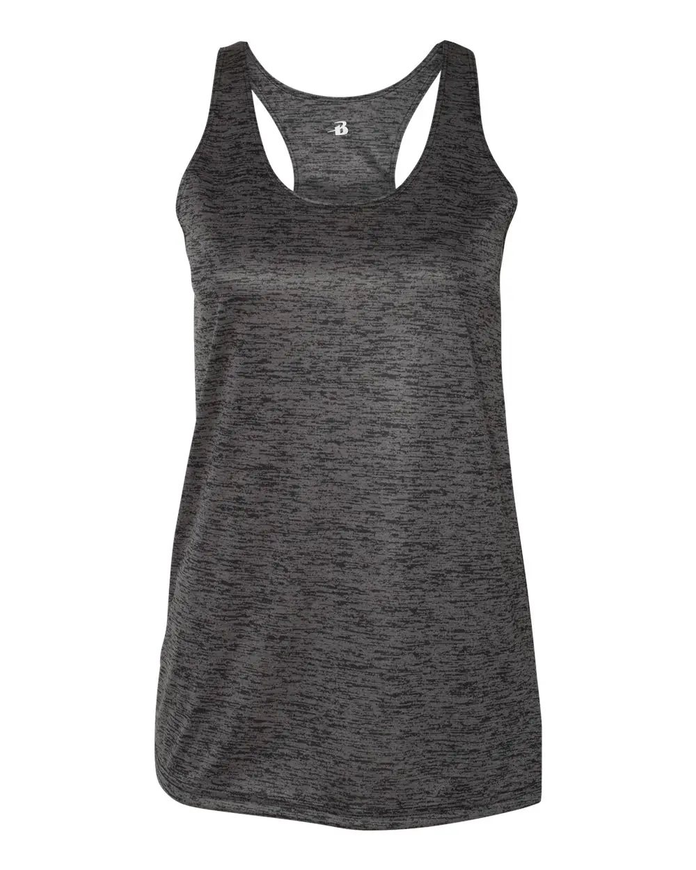 Badger Women's Tonal Blend Racerback Tank Top in Black Tonal Blend