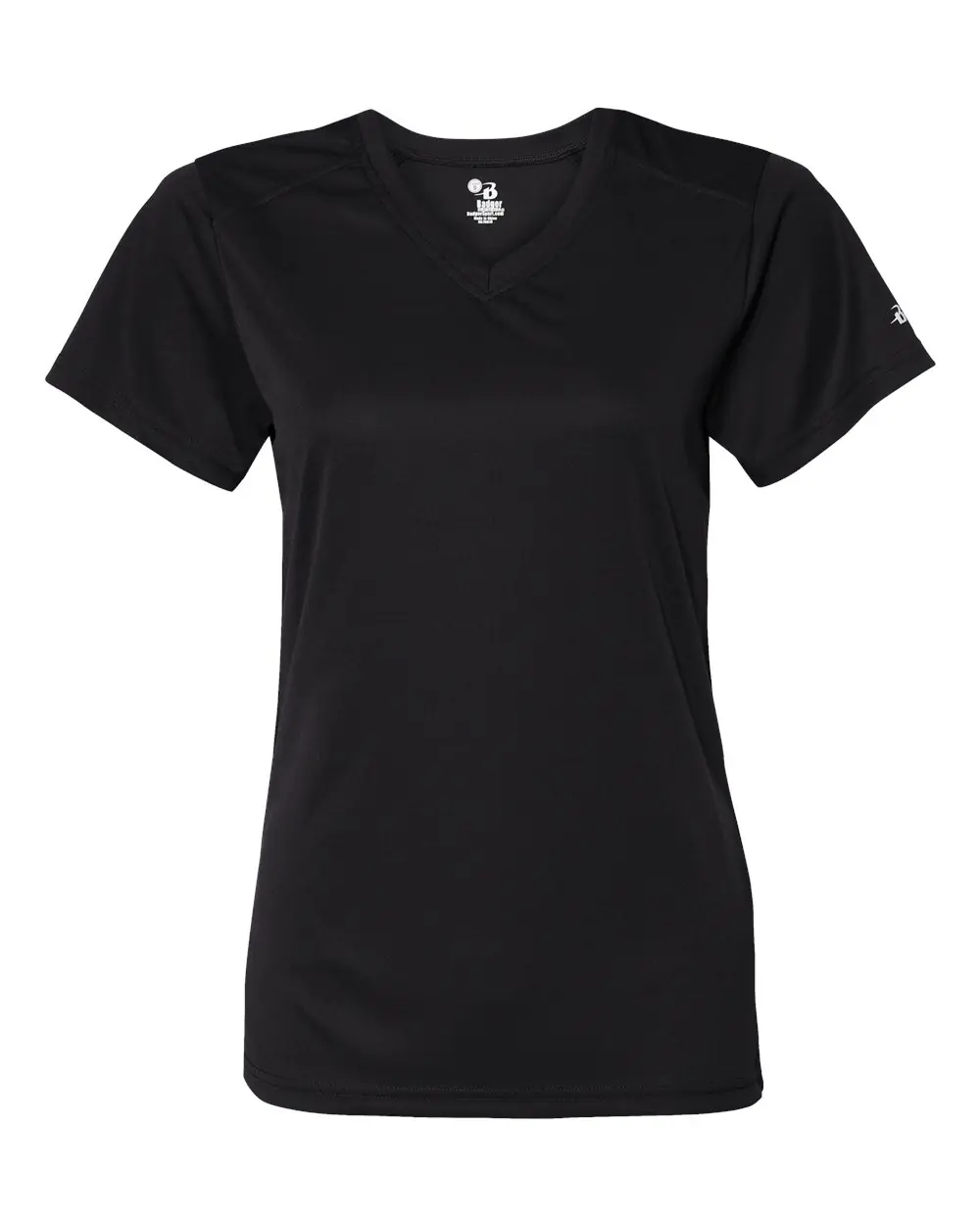 Badger Women’s B-Core V-Neck T-Shirt in Black