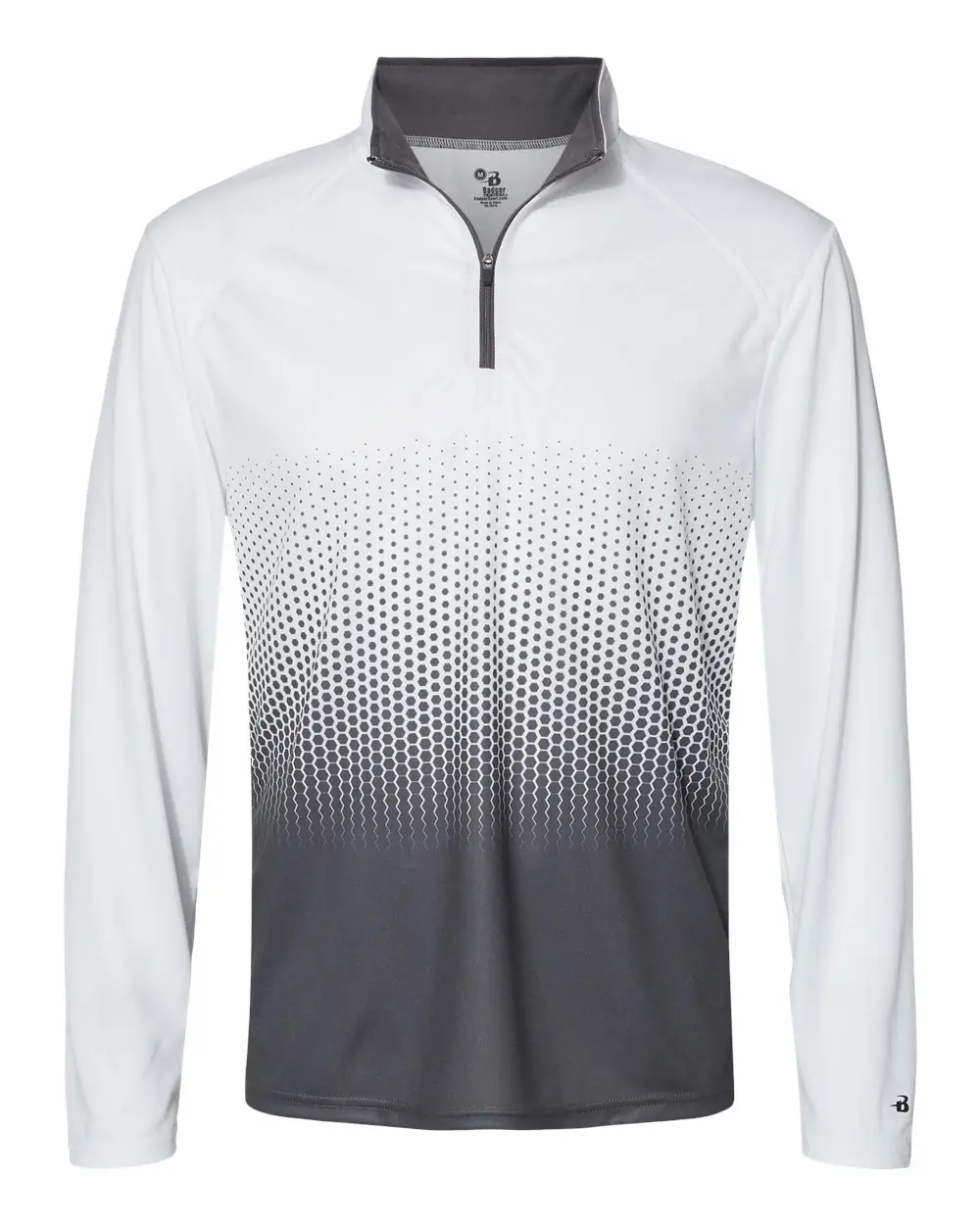 Badger Men's Hex 2.0 Quarter-Zip Pullover in Graphite