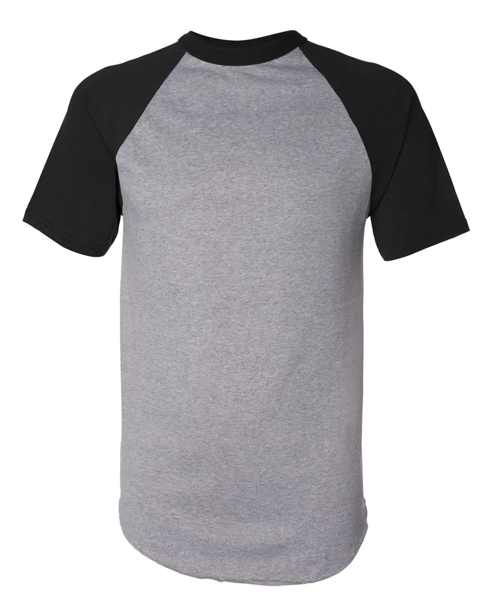 Augusta Sportswear Unisex Raglan Baseball Jersey in Athletic Heather/ Black