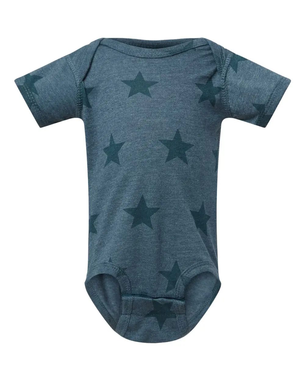 Code Five Infant Star Print Bodysuit in Denim Star
