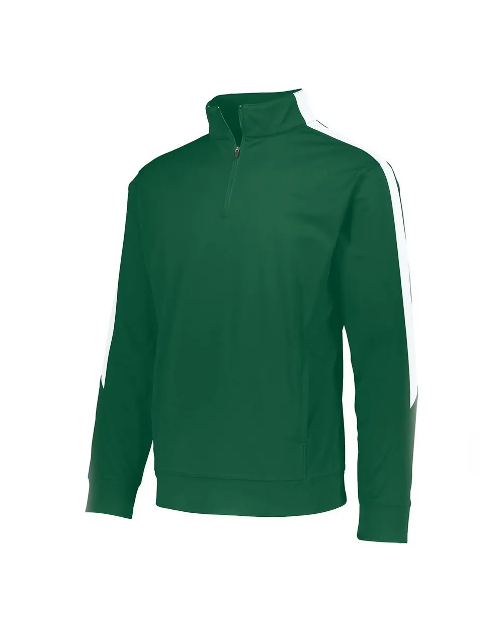 Augusta Sportswear Men's Medalitst 2.0 Quarter-Zip Pullover in Dark Green/ White