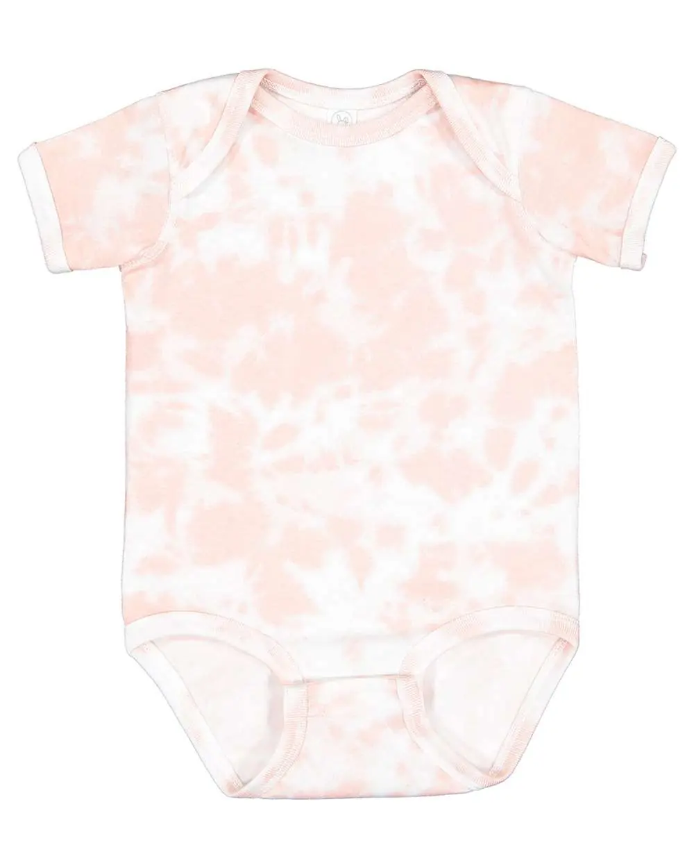 Rabbit Skins Infant Fine Jersey Bodysuit - Extended Colors in Rose Tie Dye