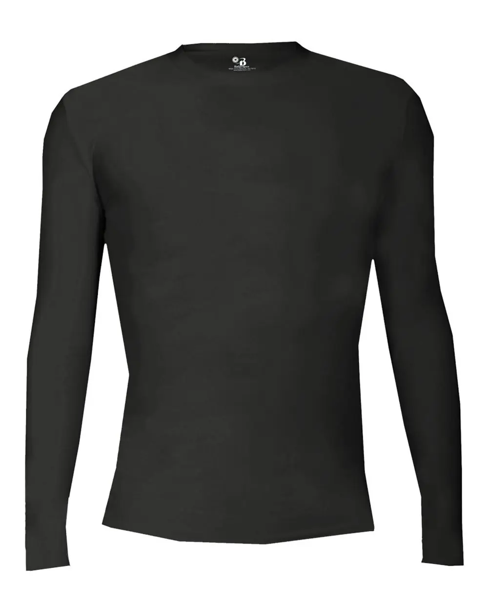 Badger Men's Pro-Compression Long Sleeve T-Shirt in Black