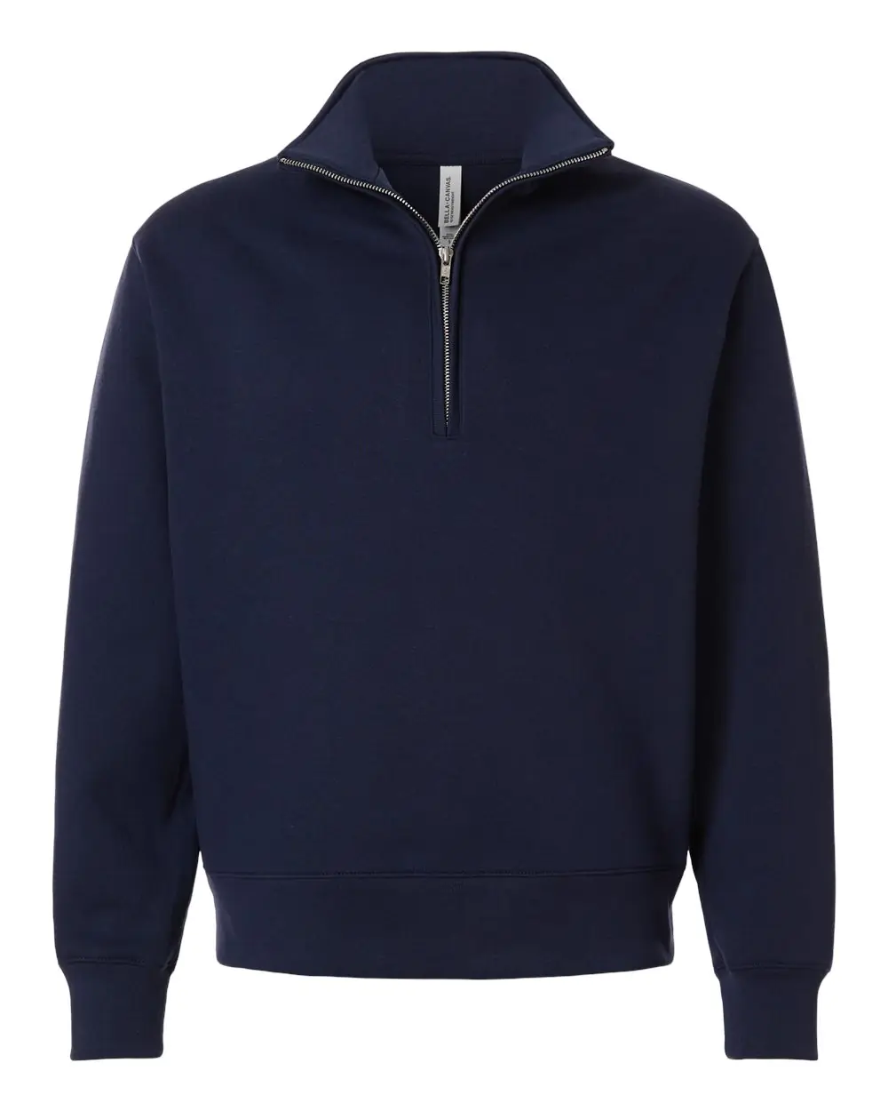 Bella + Canvas Unisex 10 oz Quarter-Zip Pullover Sweatshirt in Navy