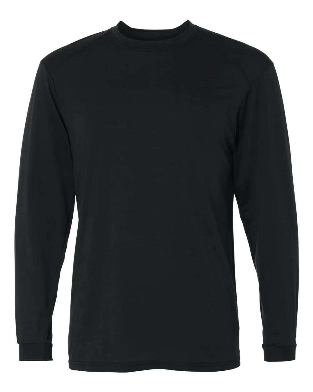 Badger Men's B-Tech Cotton-Feel Long Sleeve T-Shirt in Black