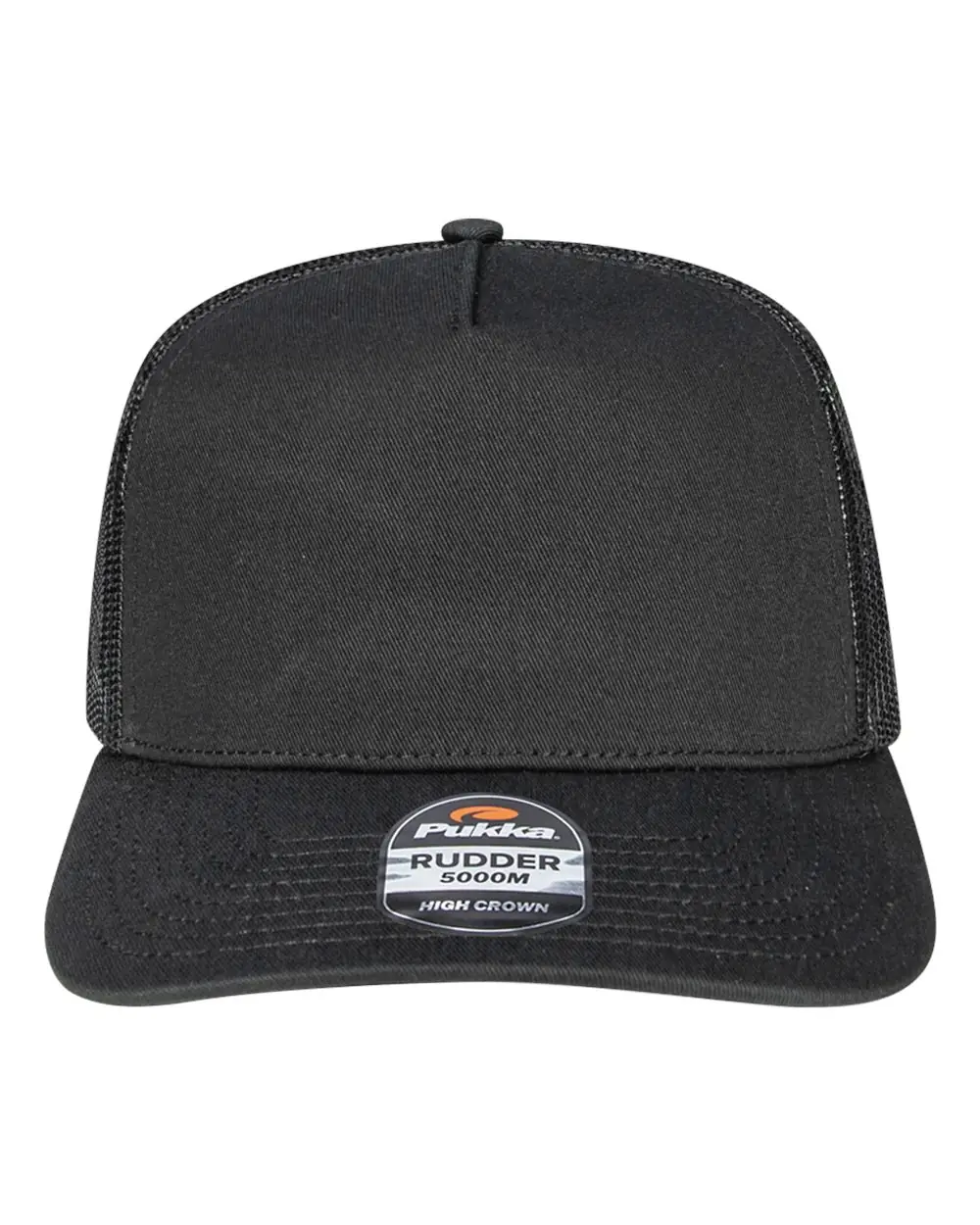 Pukka Rudder Five-Panel Cap in Black