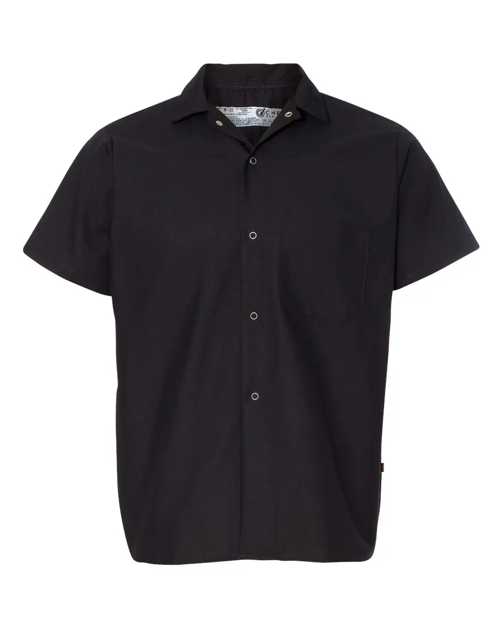Chef Designs Poplin Cook Shirt with Gripper Closures in Black