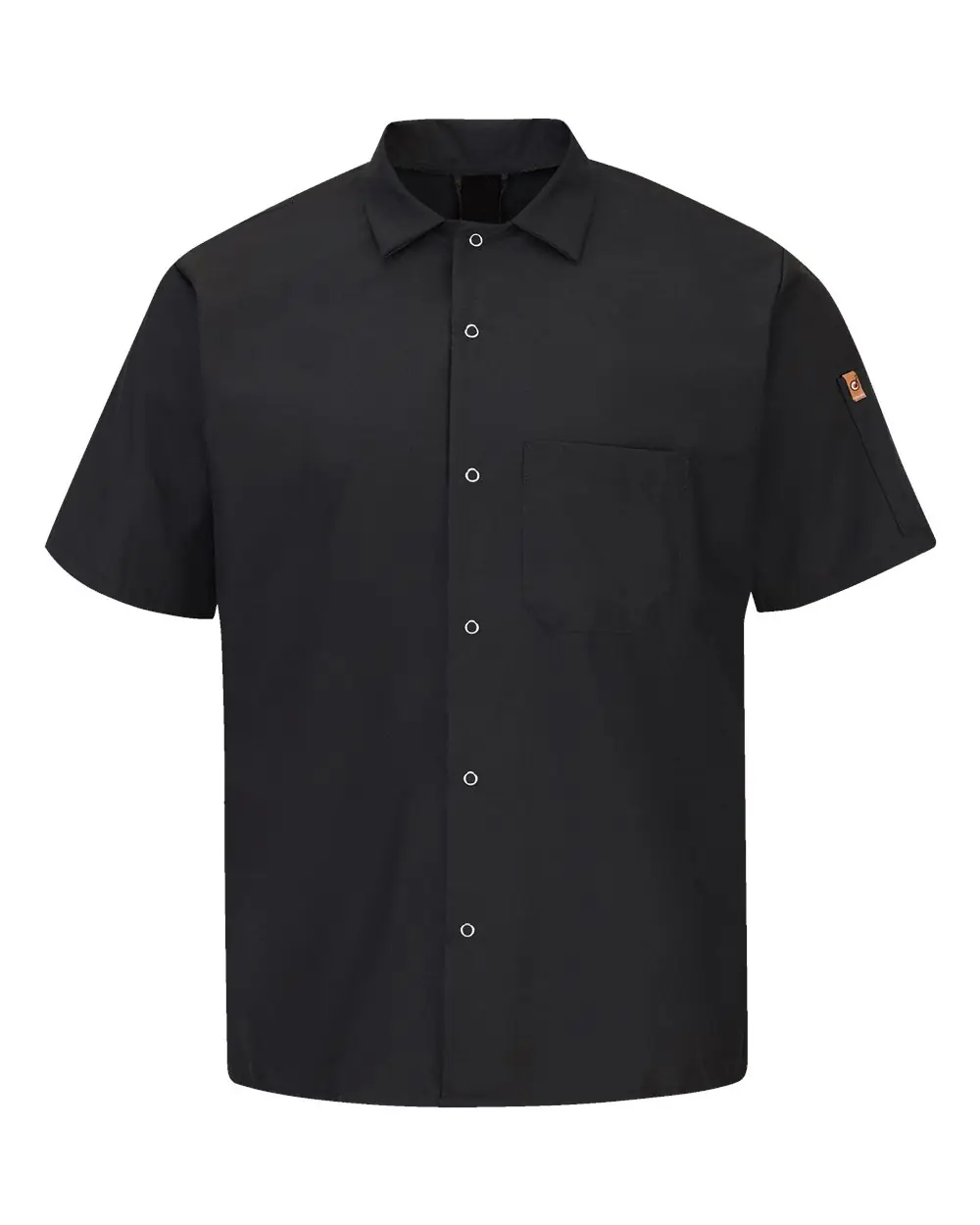 Chef Designs Mimix™ Short Sleeve Cook Shirt with OilBlok in Black