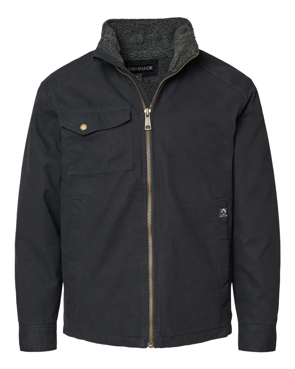 DRI DUCK Men's Endeavor Canyon Cloth™ Canvas Jacket with Sherpa Lining in Black