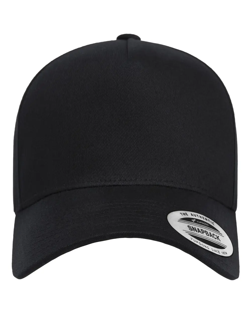 YP Classics Retro Cotton Blend Snapback Cap in Black