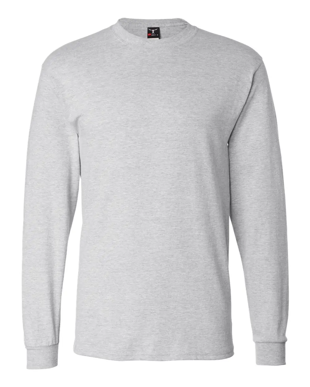 Hanes Unisex Beefy-T® Long Sleeve T-Shirt in Ash
