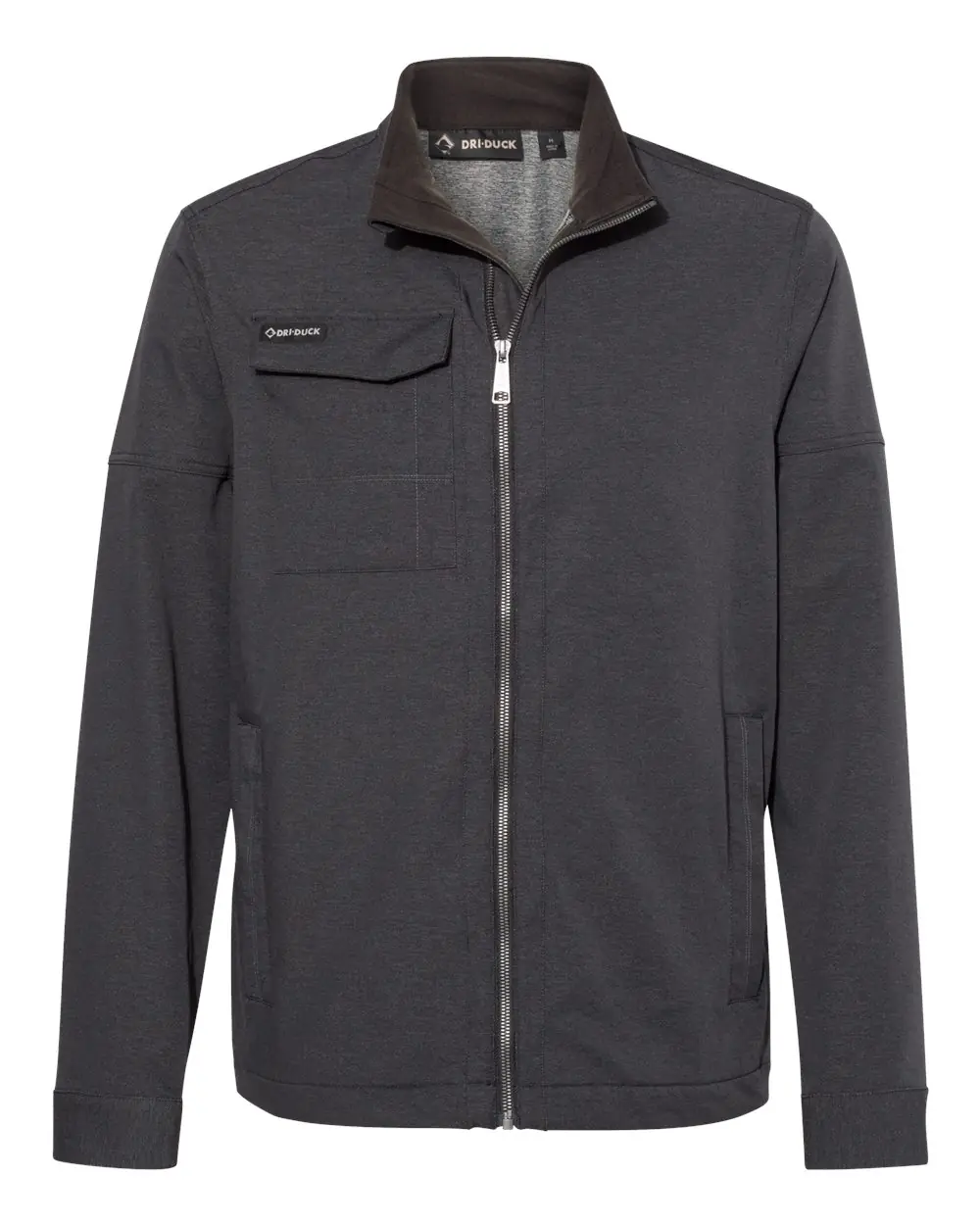 DRI DUCK Men's Ace Woven Stretch Soft Shell Jacket in Charcoal