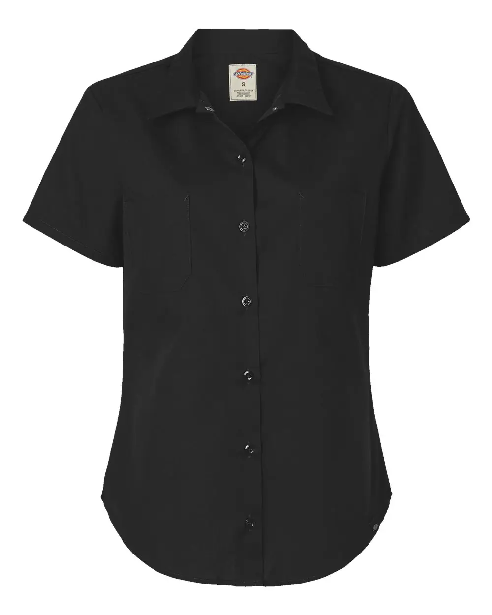 Dickies Women's Industrial Short Sleeve Work Shirt in Black