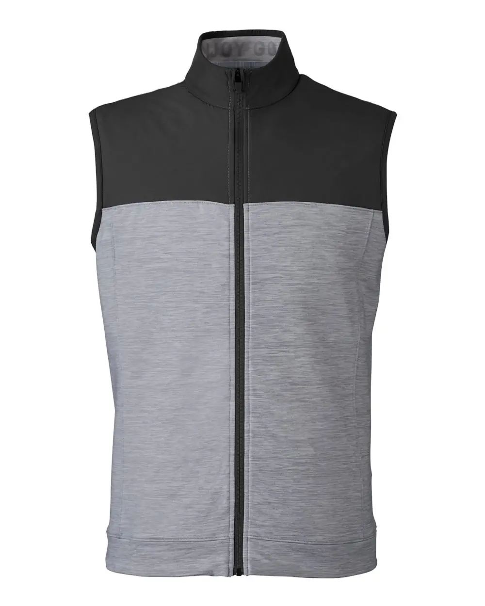 Puma Golf Men's Cloudspun Colorblock Vest in Puma Black/ Quiet Shade Heather