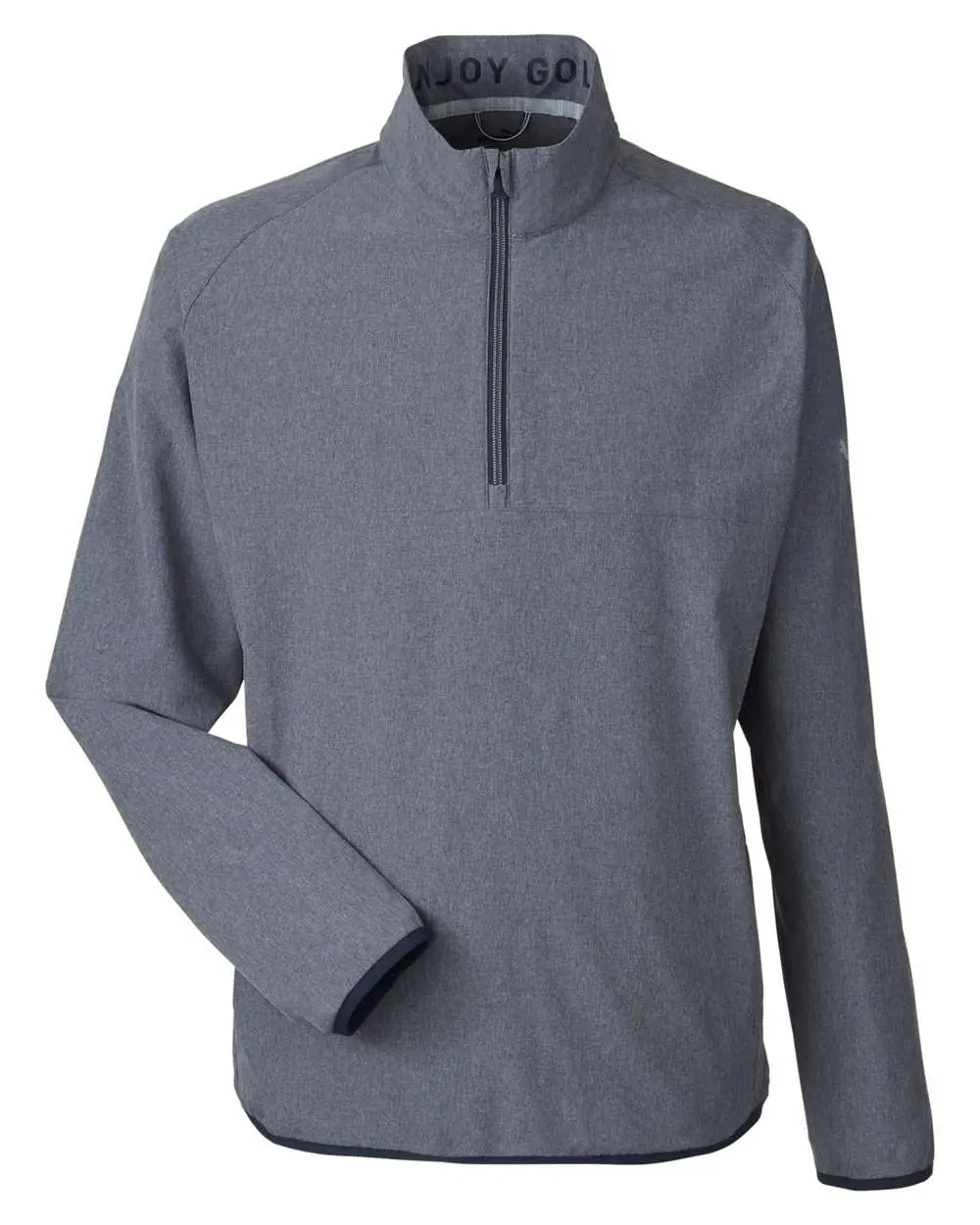 Puma Golf Men's Coastal Woven Quarter-Zip Pullover in Navy Blazer Heather