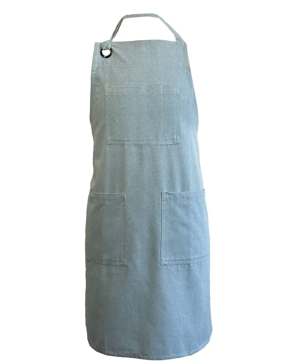 Liberty Bags 5-Pocket Recycled Cotton Apron in Light Blue