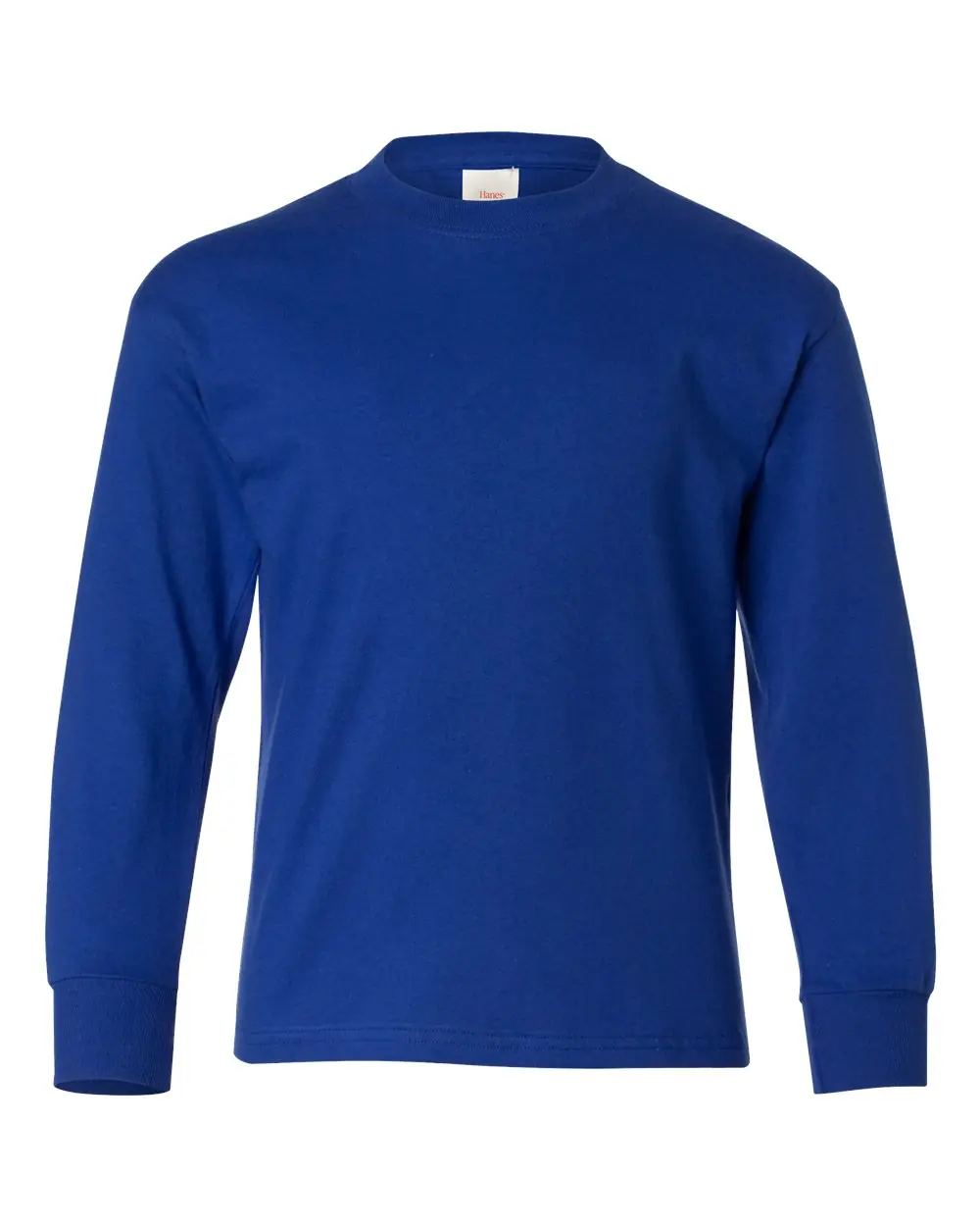 Hanes Youth Authentic Long Sleeve T-Shirt in Deep Royal