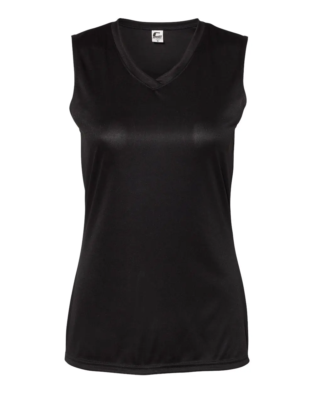 C2 Sport Women's Sleeveless V-Neck T-Shirt in Black