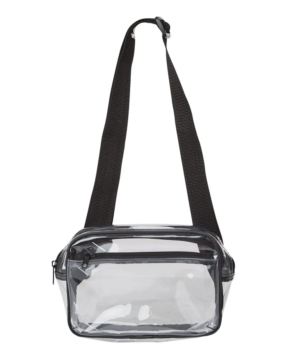 Liberty Bags Clear Stadium 2-Pocket Fanny Pack/Crossbody Bag in Black