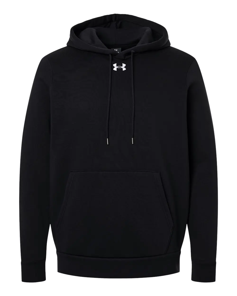 Under Armour Men's Team Icon Fleece Hooded Sweatshirt in Black/ White