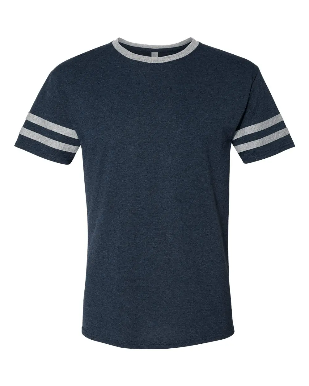 Jerzees Unisex Triblend Varsity Ringer T-Shirt in Indigo Heather/ Oxford
