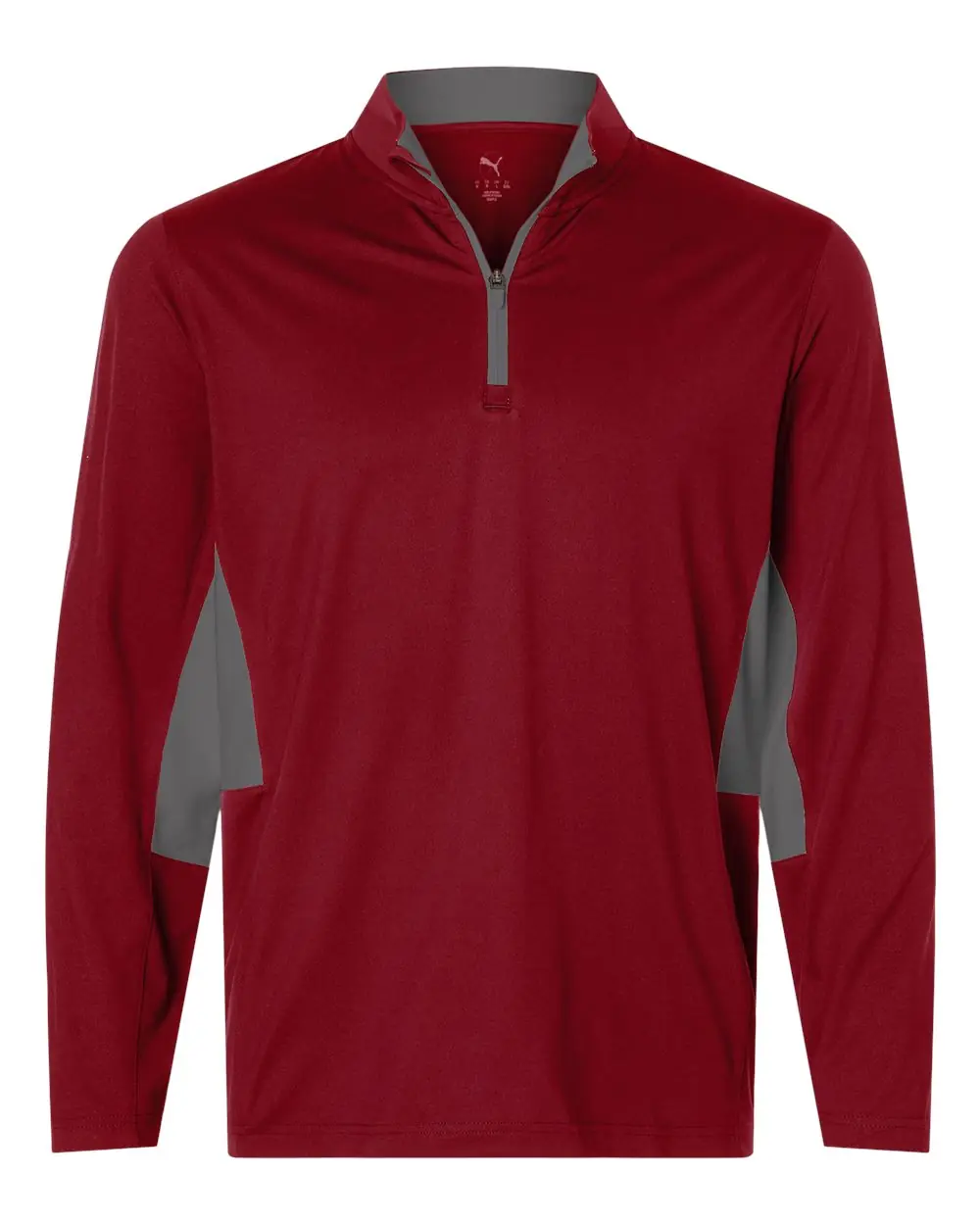 Puma Golf Men's Pure 2.0 Quarter-Zip in Dark Crimson/ Slate Sky