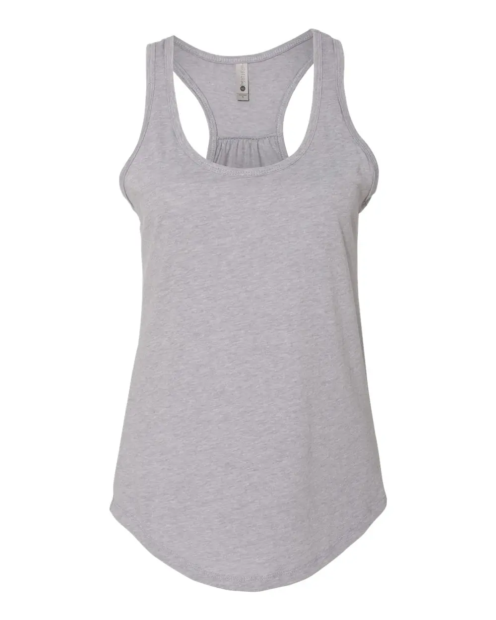 Next Level Apparel Women's Gathered Racerback Tank in Heather Grey
