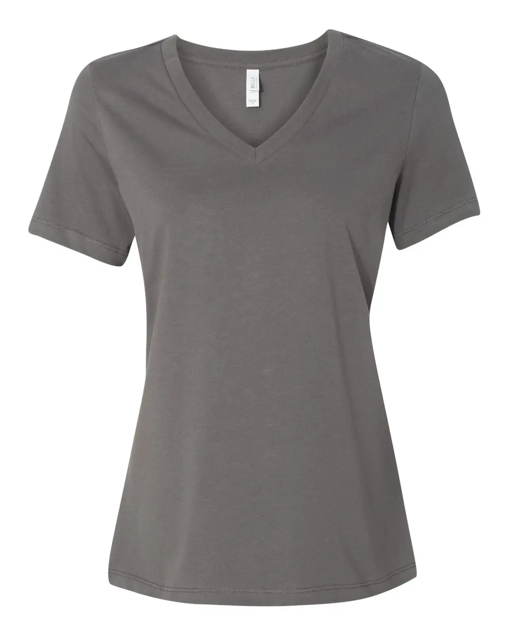 Bella + Canvas Women’s Relaxed Jersey V-Neck Tee in Asphalt