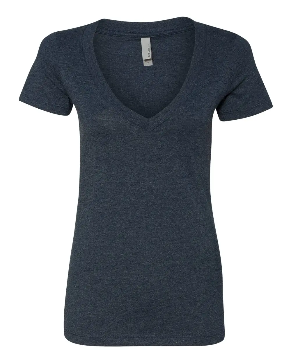 Next Level Apparel Women’s CVC Deep V-Neck T-Shirt in Midnight Navy