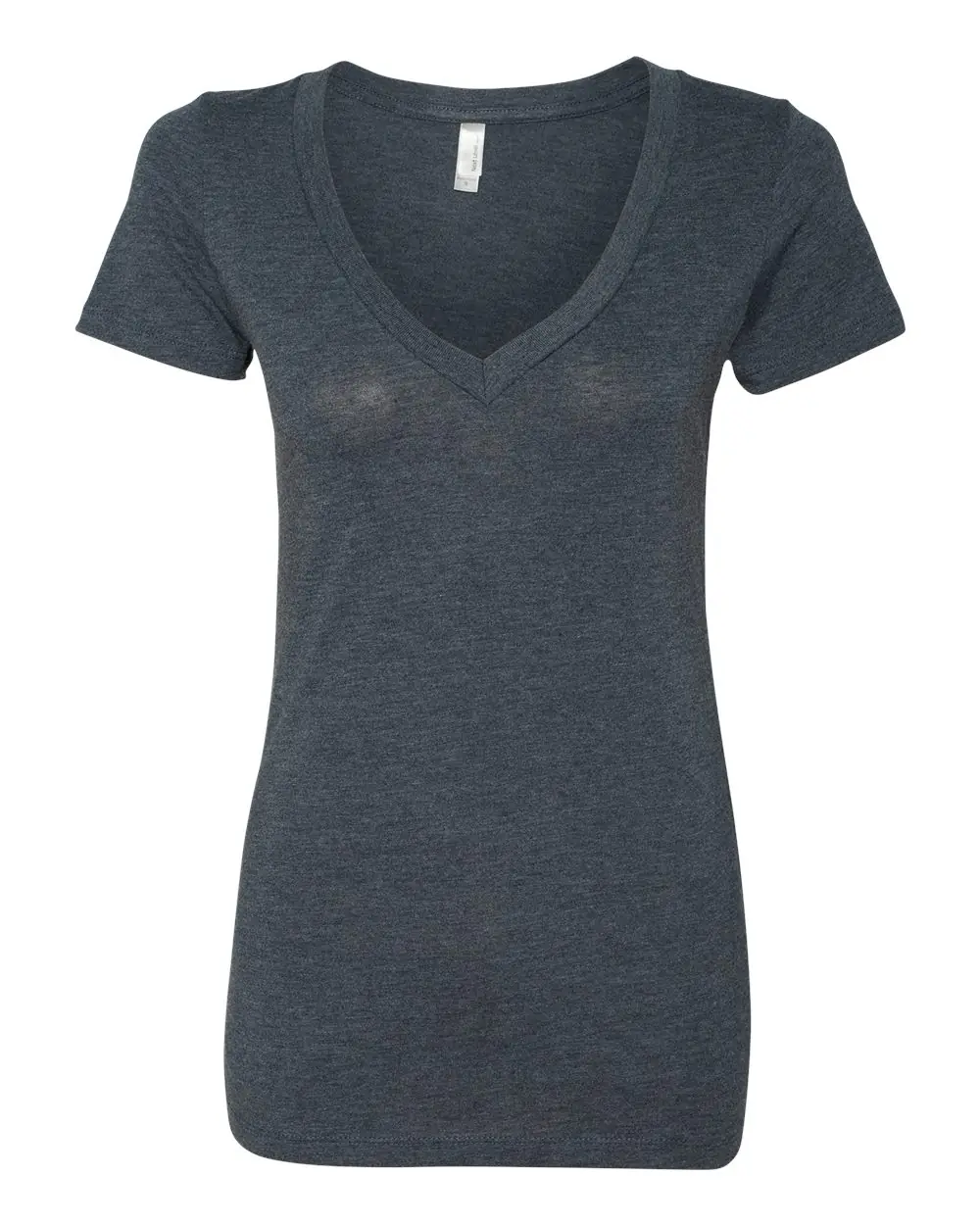 Next Level Apparel Women’s Triblend Deep V-Neck T-Shirt in Vintage Navy