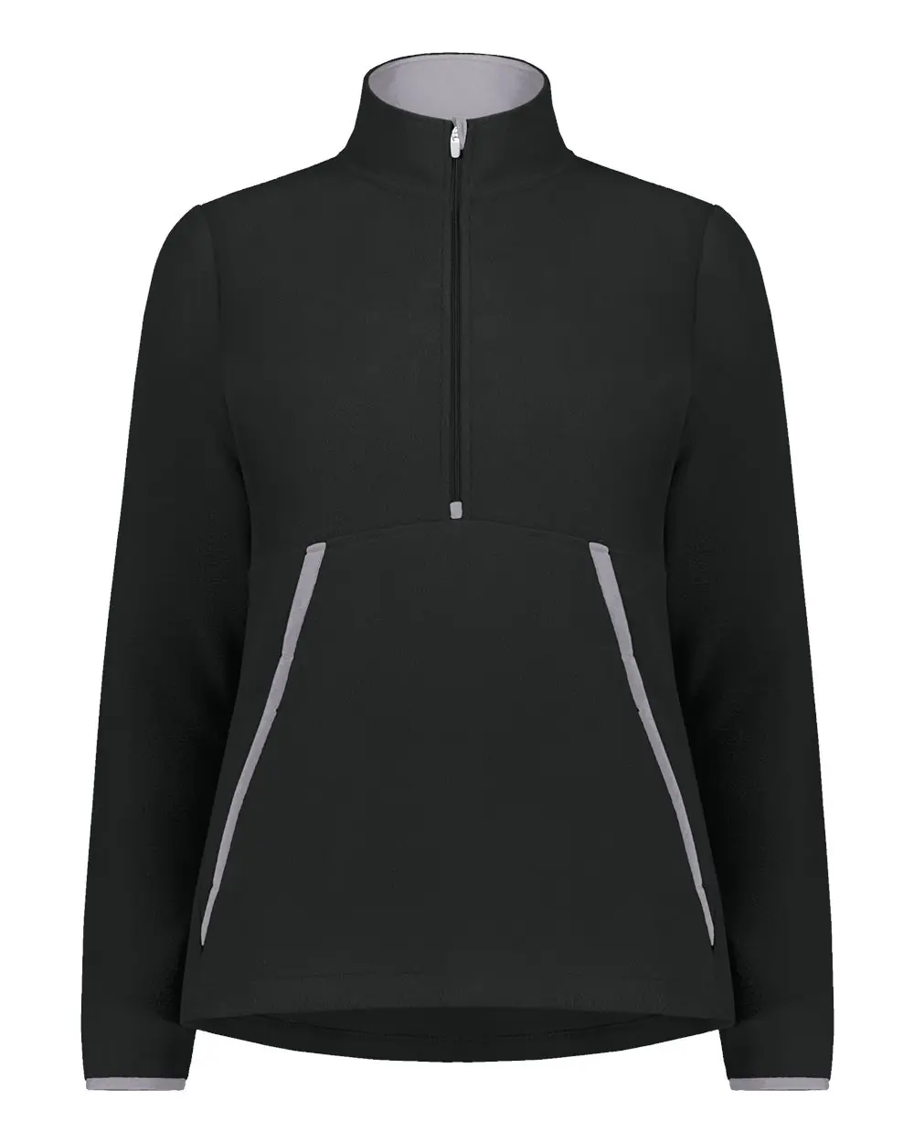 Augusta Sportswear Women's Eco Revive™ Polar Fleece Quarter-Zip Pullover in Black