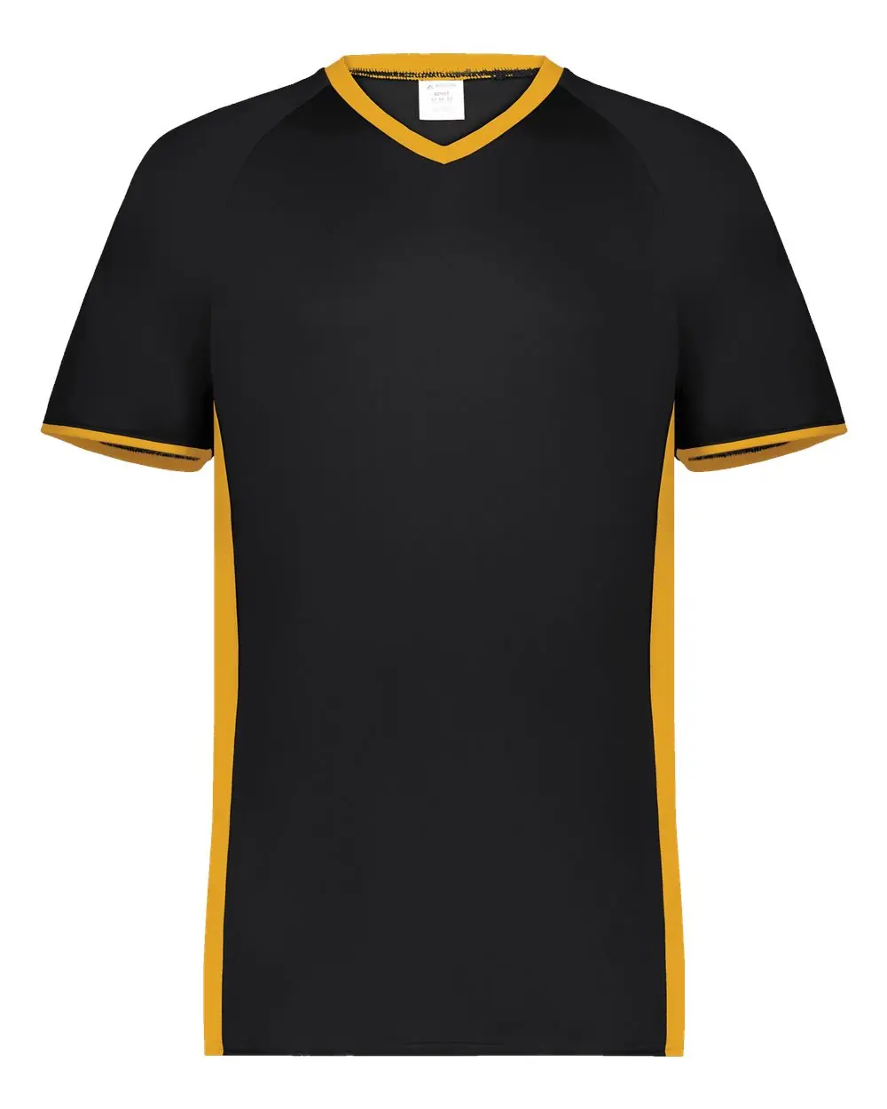 Augusta Sportswear Men's Cutter V-Neck Jersey in Black/ Gold