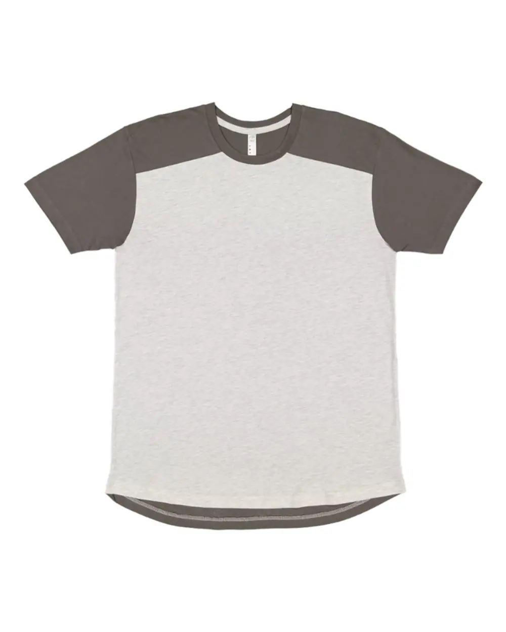 LAT Unisex Forward Shoulder Fine Jersey Tee in Ash/ Charcoal