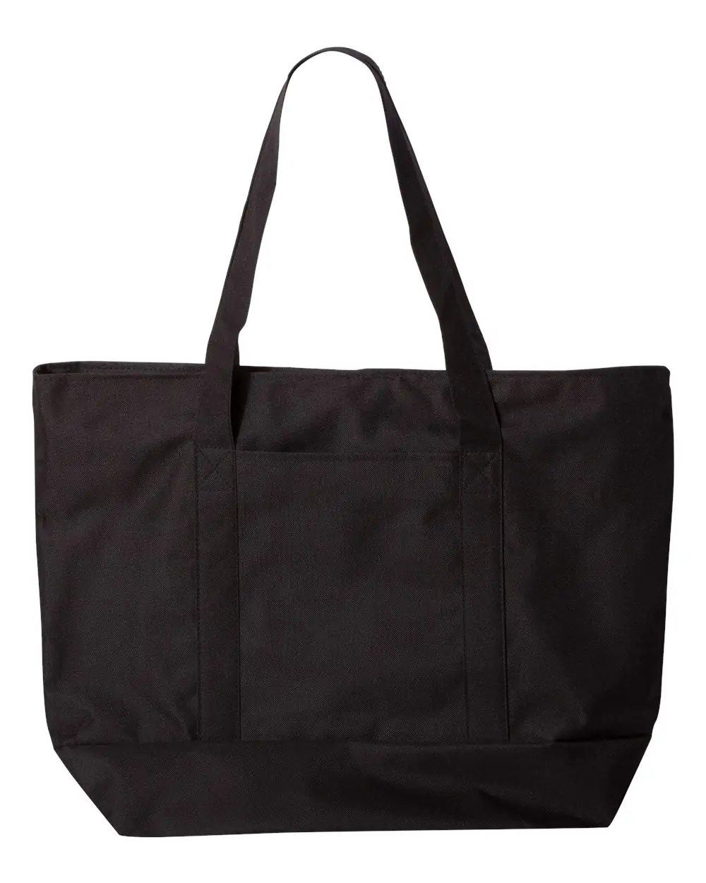 Liberty Bags Bay View Giant Zippered Tote in Black/ Black
