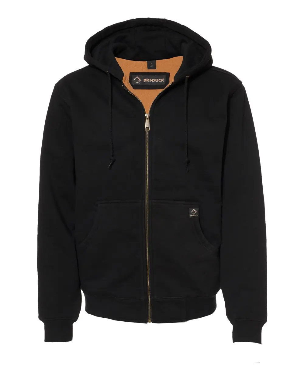 DRI DUCK Men's Crossfire Heavyweight Power Fleece Hooded Jacket with Thermal Lining in Black